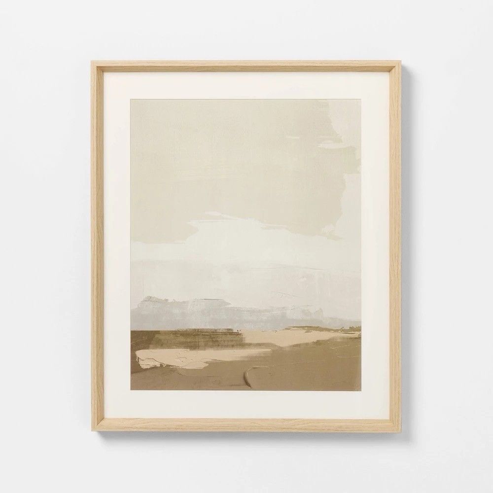 Threshold Studio McGee 24x20 Framed Landscape Wall Art Neutral Decor